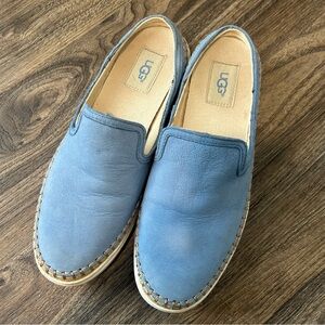 UGG Australia Caleel Leather Suede Slip-On Mule Espadrilles